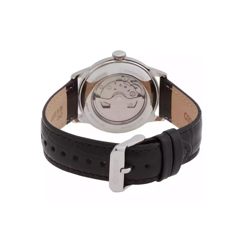 ORIENT Automatic Mechanical Movement Leather Strap Watch 38mm Men's Watches Black Dial-2