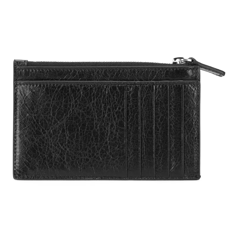 Balenciaga Lambskin Wallet Large Size Men's Black & White-4