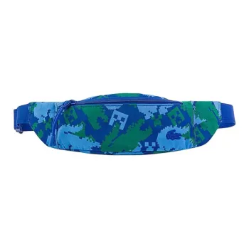 LACOSTE Fabric Fanny Pack Unisex Sapphire Blue With Multicolor
