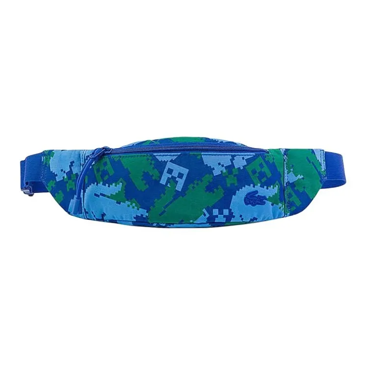 LACOSTE Fabric Fanny Pack Unisex Sapphire Blue With Multicolor-0