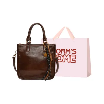 Worm's Home PU Shoulder Bag Crossbody Bag Handbag Women's Black/Burgundy/Coffee/Brown
