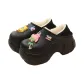 Black Cartoon Waterproof Cotton Slippers