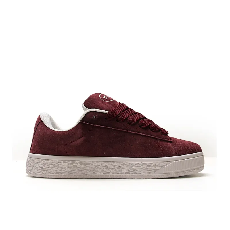 STUR YSN Wear resistant And Lightweight Low Top Skateboard Shoes Women's Burgundy-1