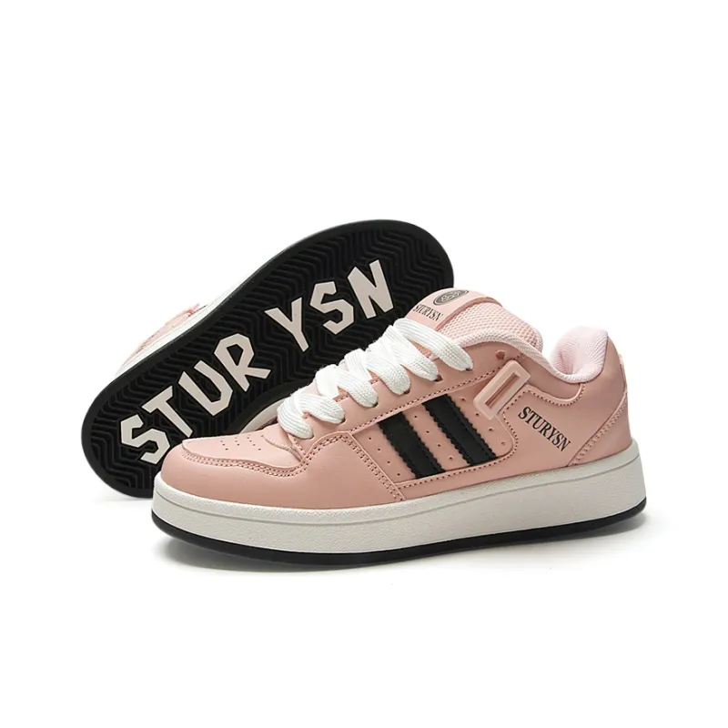 STUR YSN Wear resistant And Lightweight Low Top Skateboard Shoes Women's Nude Pink-6