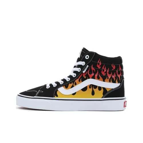 Vans Filmore Anti-Slip Wear-Resistant High-Top Skateboard Shoes Men's Black White
