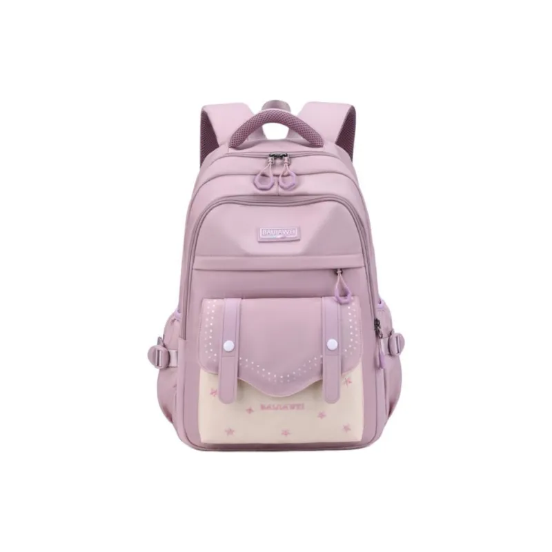 Deli Bear Nylon Fabric Backpack Regular Women's Black/Purple/Green/Pink-0