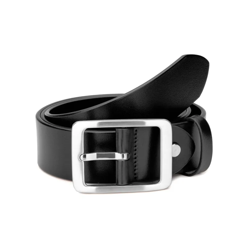 Cows Reign Stainless Steel Buckle Top Grain Cow Leather Leather Belts Men's Width 3.7CM-3