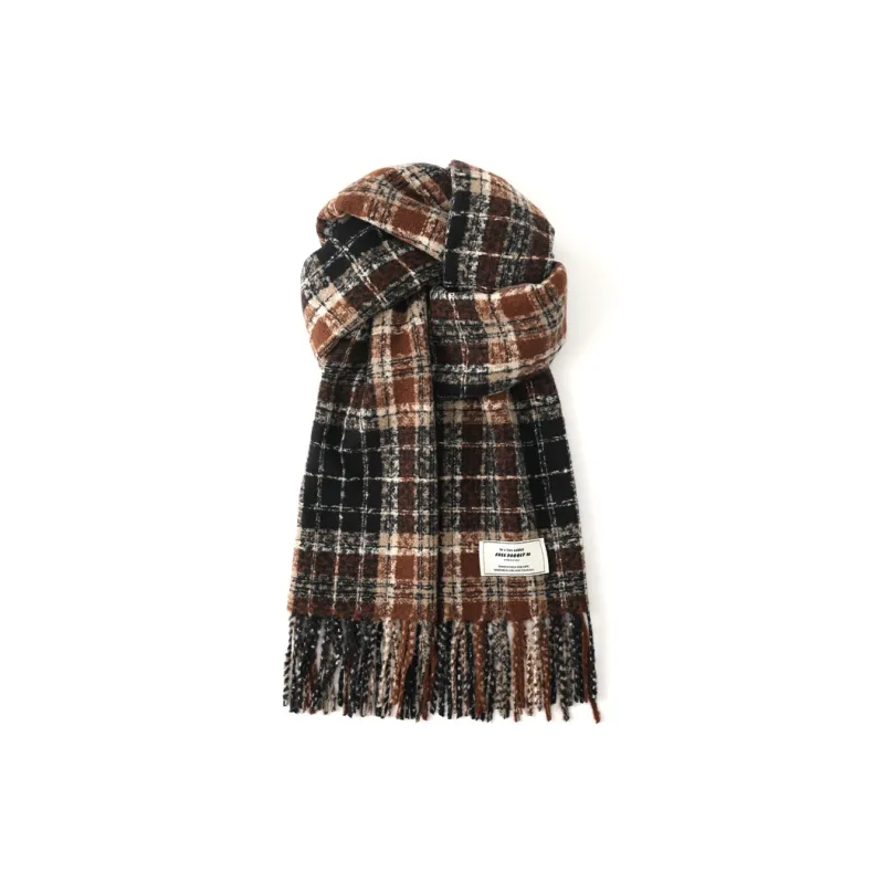 FREE RABBITⅡ Faux Cashmere Thickened Warm Versatile Scarf Shawl Unisex-4