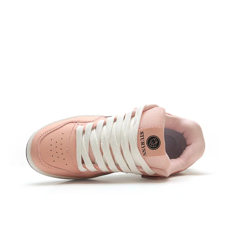 STUR YSN Wear resistant And Lightweight Low Top Skateboard Shoes Women's Nude Pink-4