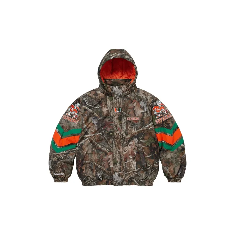 Supreme Mitchell & Ness Ncaa Hooded Stadium Jacket-7