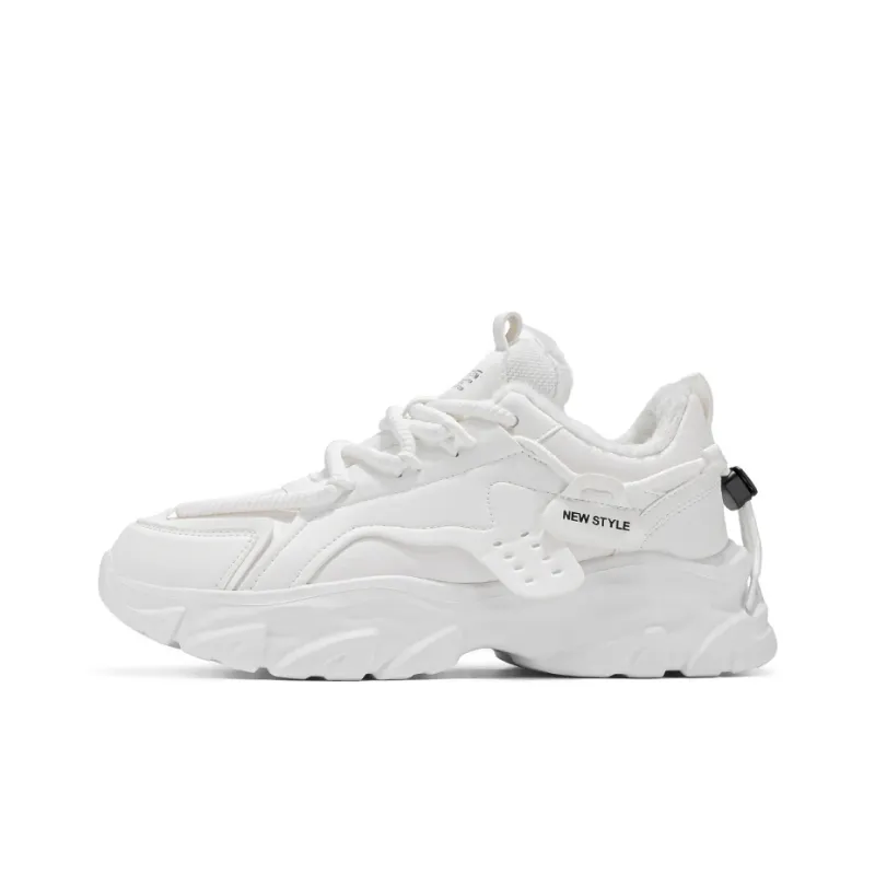 MEXICAN Anti Slip Wear Resistant Breathable Warm Coverage Low Top Chunky Sneakers Men's-12