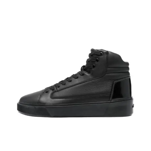 calvin grande KLEIN High Top Skateboard Shoes Men's Black