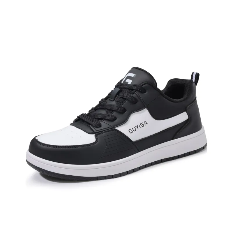 Blue Gull Shield Lightweight Wear resistant And Non slip Low Top Outdoor Shoes Men's Black White-1