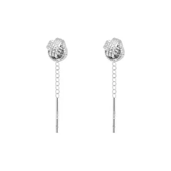 KING TAI FOOK 999 Fine Silver Drop Earrings Women's