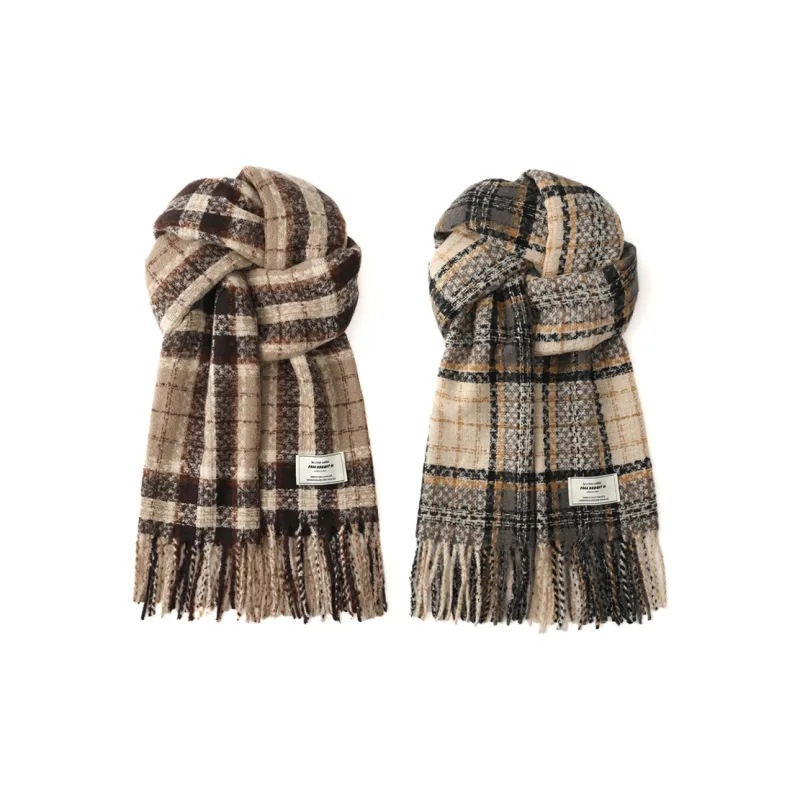 FREE RABBITⅡ Faux Cashmere Thickened Warm Versatile Scarf Shawl Unisex-13