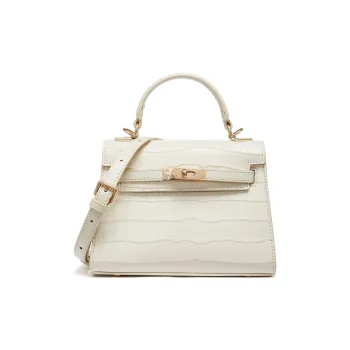 RED DRAGONFLY Cow Leather One Shoulder Handbag Regular Women's Milk White