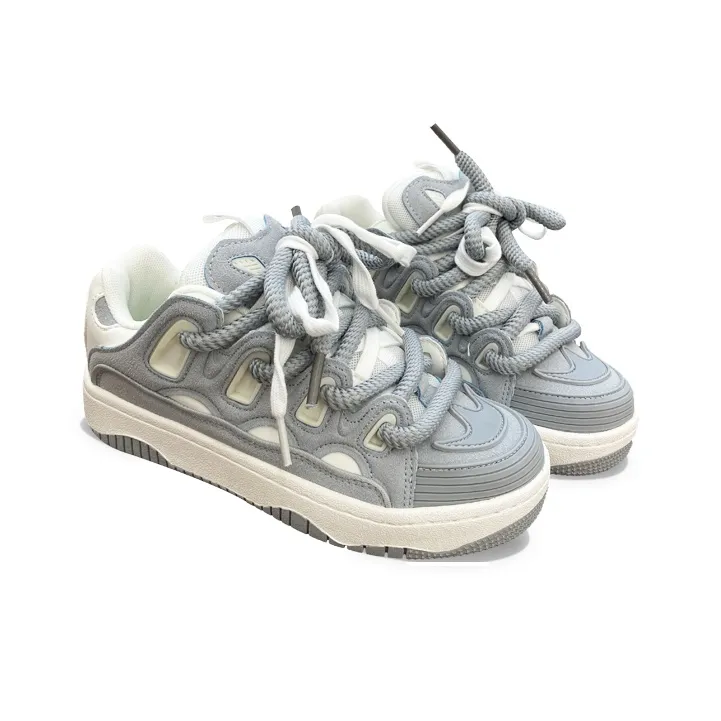 XLAIII Anti Slip And Wear Resistant Height Increasing Low Top Casual Shoes Unisex Greige-2