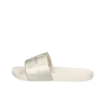 CKJ CALVIN KLEIN JEANS Slide Slippers Women's Silver