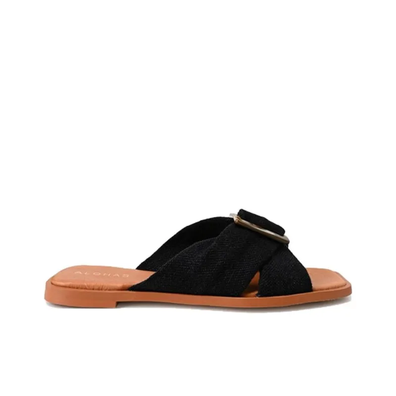 ALOHAS Slide Slippers Women's Black-1