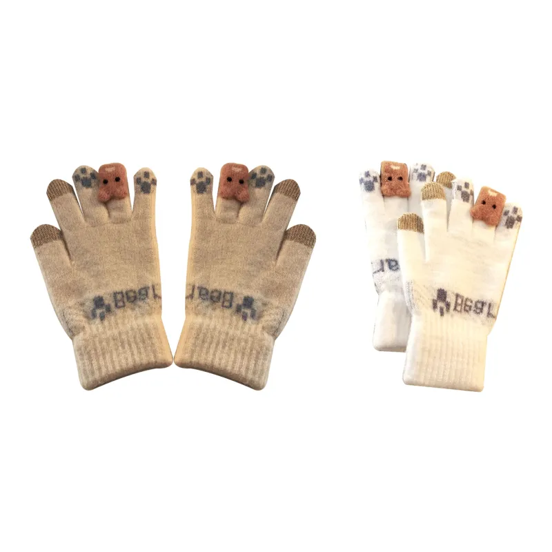 IOTS Fleece Thickened Cycling, Windproof, Casual And Versatile Cooling Gloves Women's-8