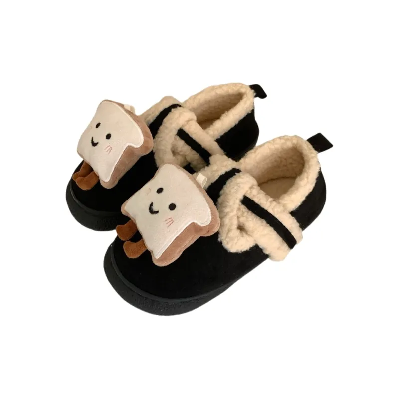 Thin Strips Cotton Slippers Women's, Dark Coffee-9