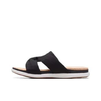 Clarks Rubber Sole Slip-Resistant Slide Slippers Women's Black