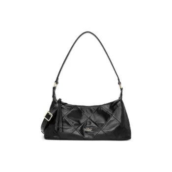 GOLDLION Cow Leather Handbag Small Size Women's Black