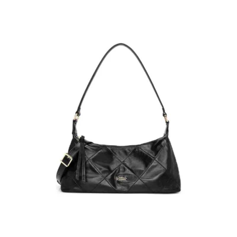 GOLDLION Cow Leather Handbag Trumpets Women's Black-0