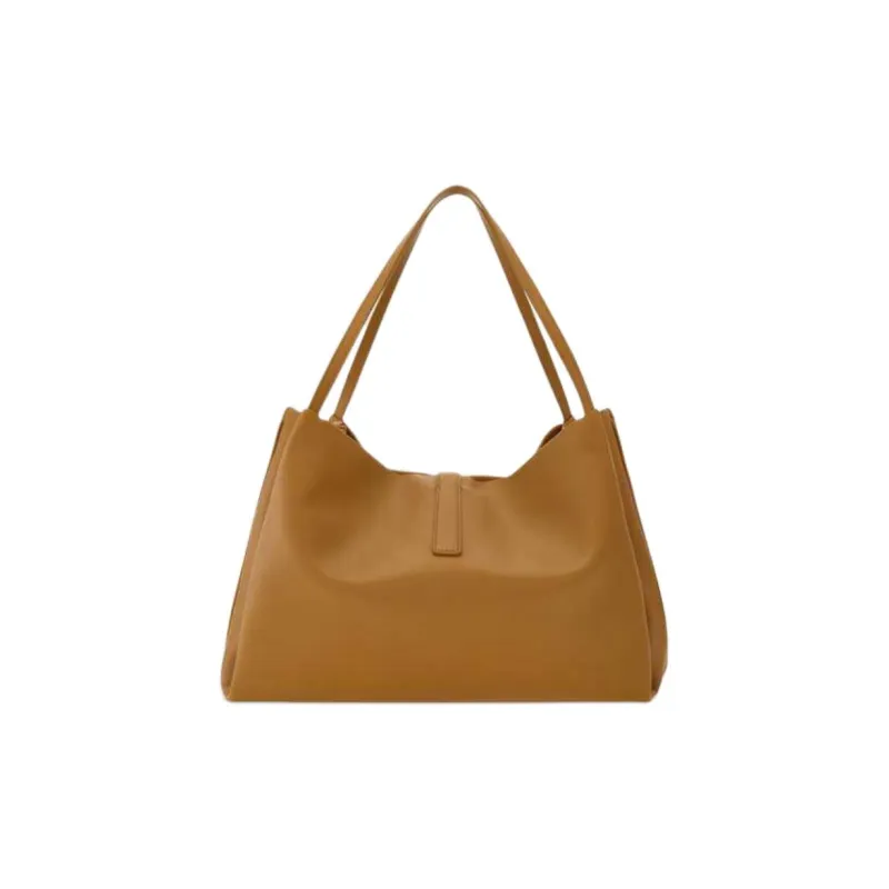 FERRAGAMO GANCINI Cow Leather Tote Bag Shopping Bag Shoulder Bag Handbag Medium Size Women's Camel-2