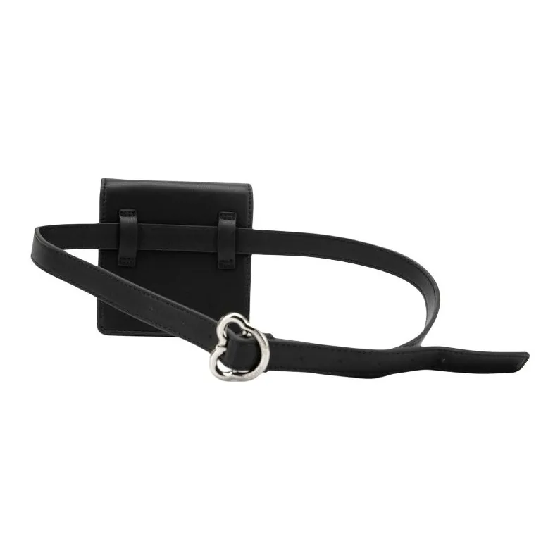 Teenie Weenie PU Crossbody Bag Shoulder Bag Medium Size Women's Black/Beige-3