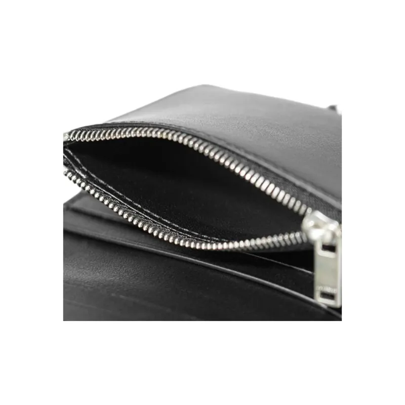 JIL SANDER Calfskin Wallet Unisex Black-6