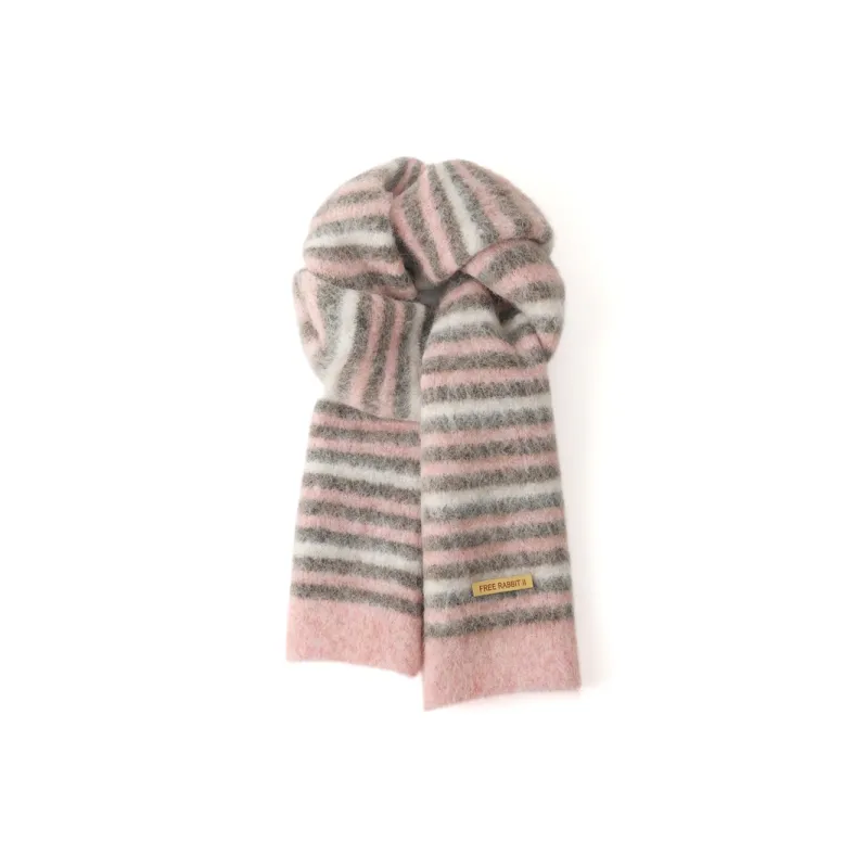 FREE RABBITⅡ Wool Knit Scarves Unisex-4