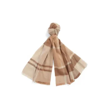 BARBOUR Lambswool Knit Scarves Women's Beige