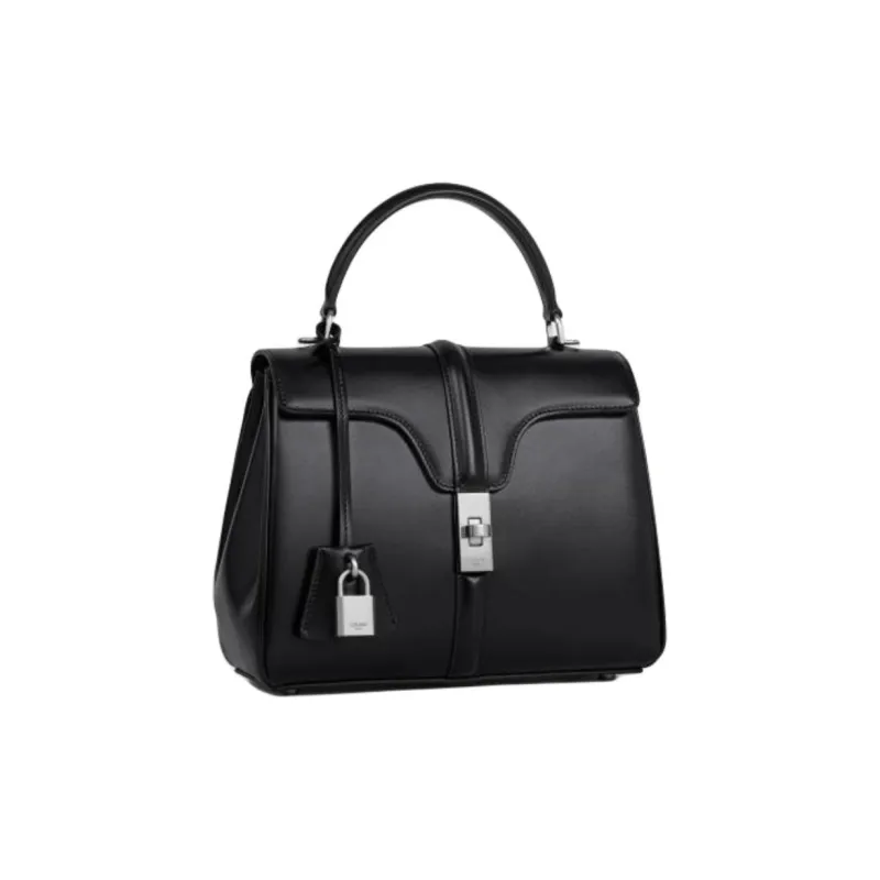 CELINE Calfskin Shoulder Bag, Crossbody Bag, Handbag Small Size Women's Black-1