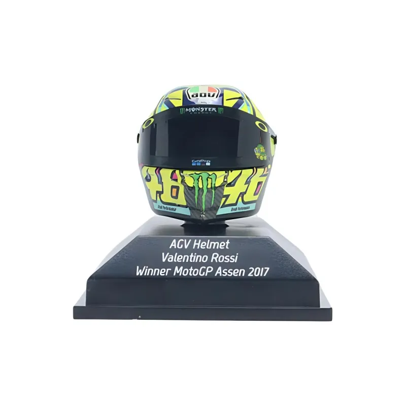 MINICHAMPS Biker Hobby Model IP AGV Helmet Valentino Rossi 2017 MotoGP World Champion Assembled Models-5