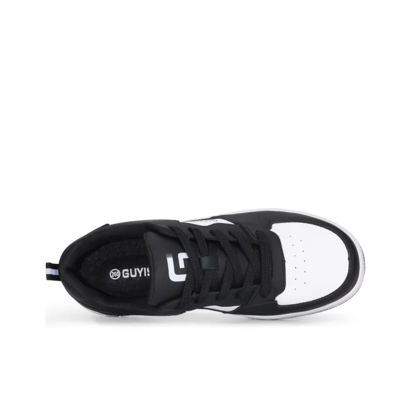 Blue Gull Shield Lightweight Wear resistant And Non slip Low Top Outdoor Shoes Men's Black White-3