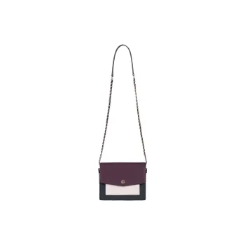 TORY BURCH Robinson Leather Envelope Bag Crossbody Bag Shoulder Bag Women's Burgundy Multicolor