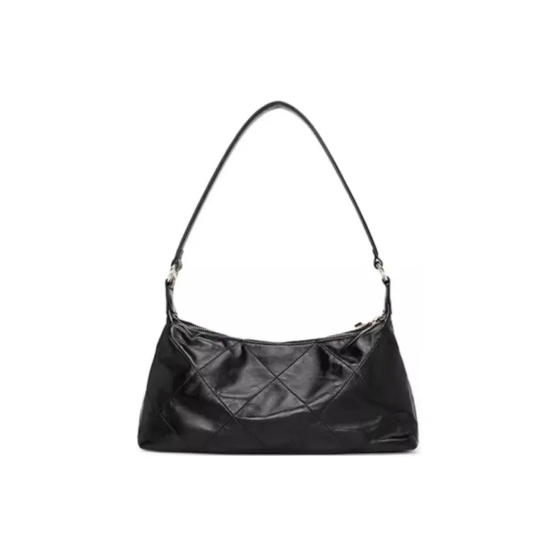 GOLDLION Cow Leather Handbag Trumpets Women's Black-3