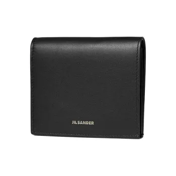 JIL SANDER Calfskin Wallet Unisex Black