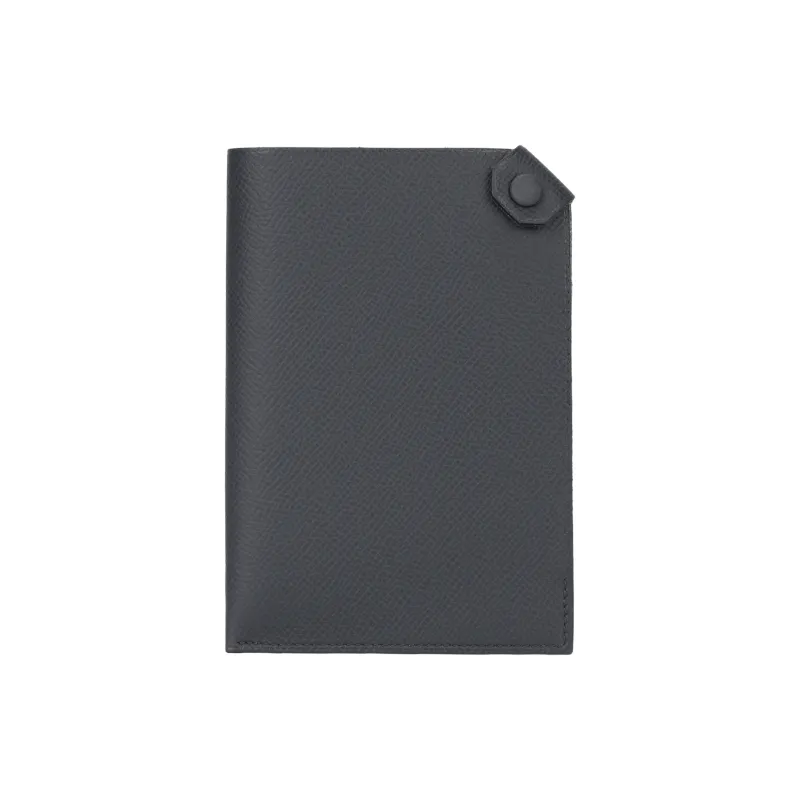 HERMES Tarmac Epsom Leather Passport Holder Small Size Men's H0 Misty Gray-1