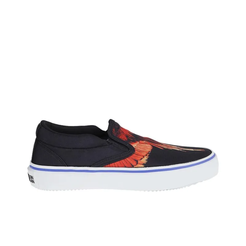 MARCELO BURLON COUNTY OF MILAN Low Top Stylish Skateboarding Shoes Men's Black-1