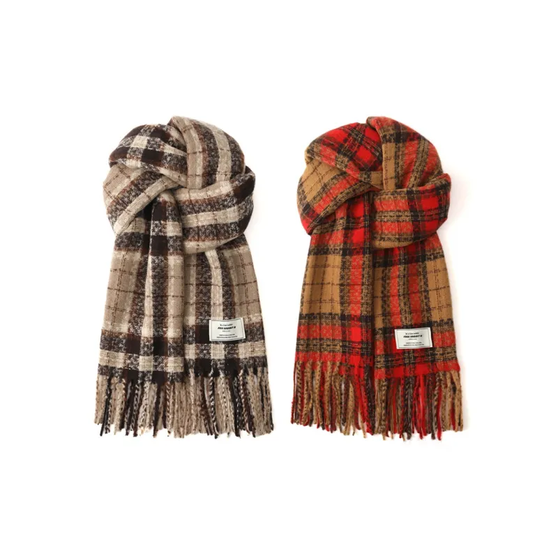 FREE RABBITⅡ Faux Cashmere Thickened Warm Versatile Scarf Shawl Unisex-16