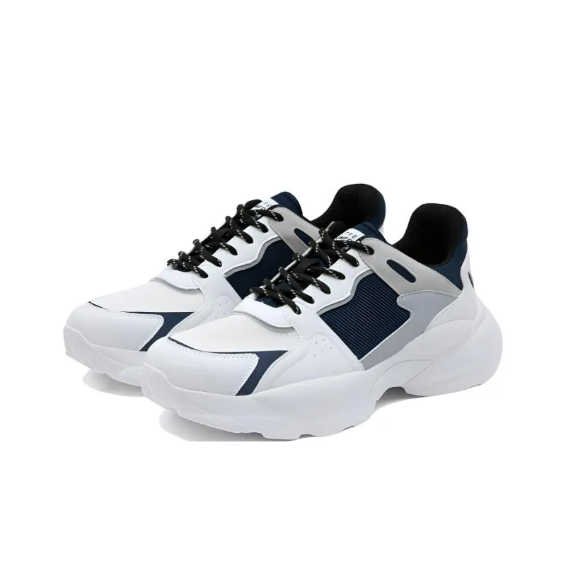 SEMIR Wear resistant And Lightweight Low Top Chunky Sneakers Men's White Blue-1