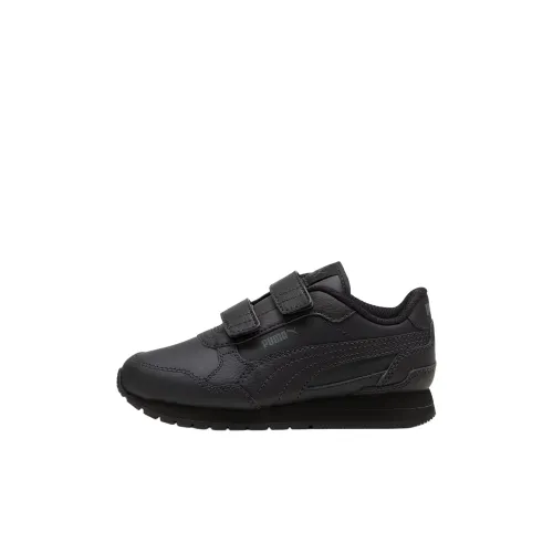 PUMA ST Runner V4 Anti-Slip Wear-Resistant Low-Top Kids Lifestyle Shoes Black Children Aged 3-7 Years Old