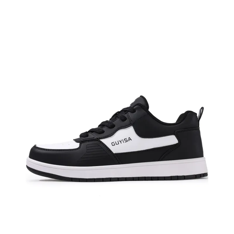 Blue Gull Shield Lightweight Wear resistant And Non slip Low Top Outdoor Shoes Men's Black White-0