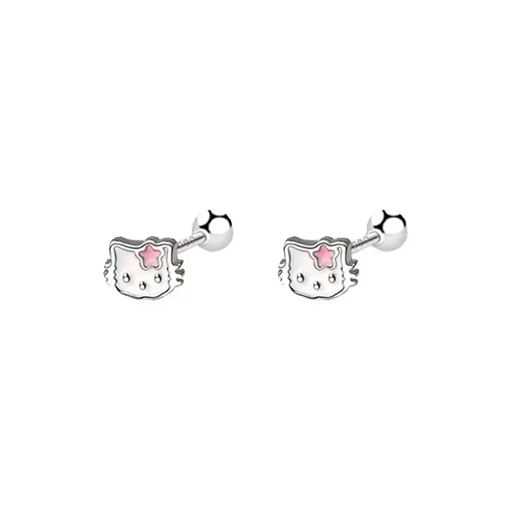 Kim Heng Hee S999 Silver Stud Earrings Women's-0