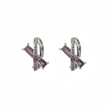 BKBU 925 Sterling Silver Needle Titanium Steel Earrings Unisex