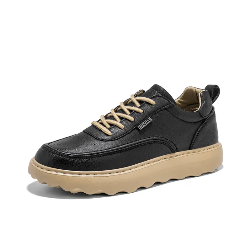 AOKANG Maillard Style Series Work Boots Men Low Top Yellow Brown/Black-10