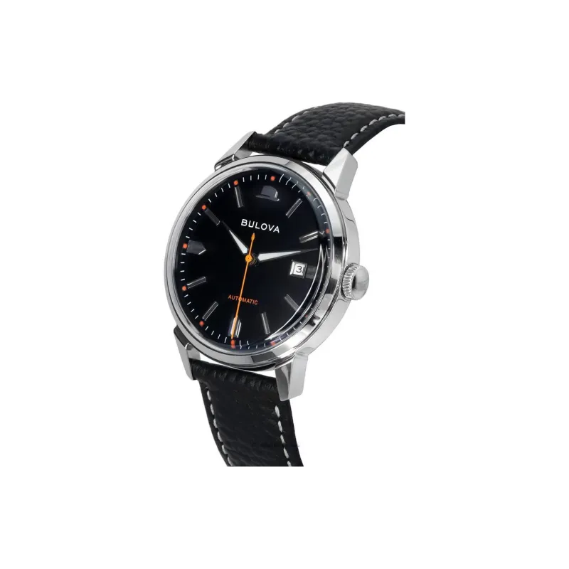 BULOVA Wrist Watch Automatic Mechanical Movement Leather Watch Bands 40mm Black Dial Men's Watches-1