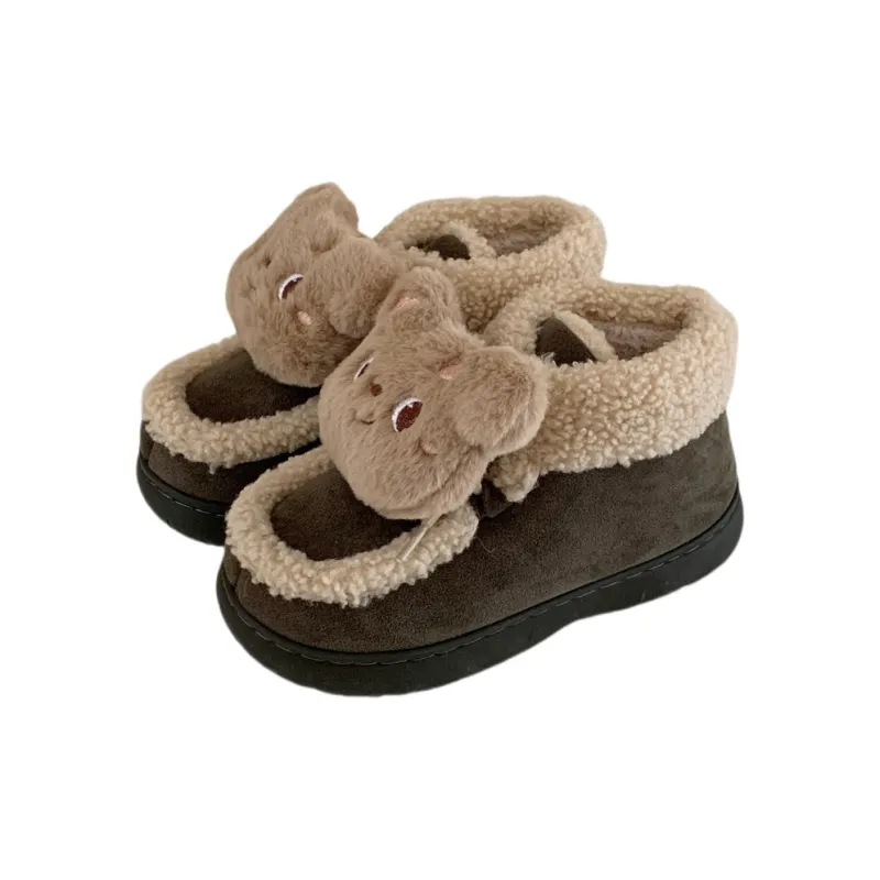 Thin Strips Cotton Slippers Women's, Black-13